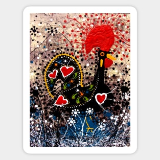 Portuguese Rooster 2 Sticker